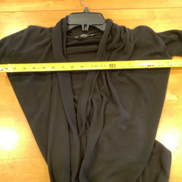 Moa Moa Open Front Cardigan Black Size Small Waterfall Long Sleeves Lightweight - Picture 5 of 5